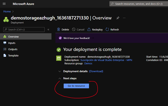 Manage Azure Blob storage using the Azure SDK